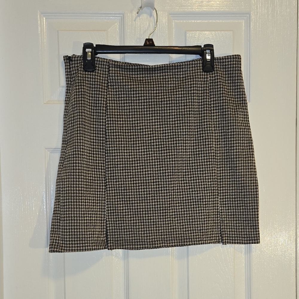 SHEIN Brown and Tan Mini Skirt
